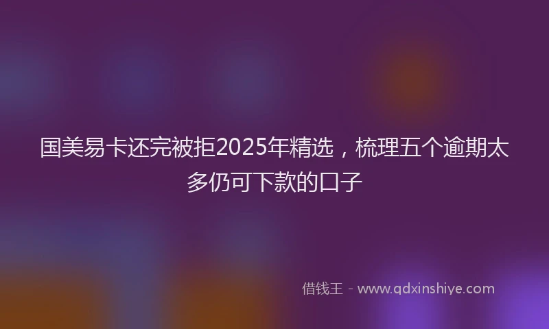 国美易卡还完被拒2025年精选，梳理五个逾期太多仍可下款的口子