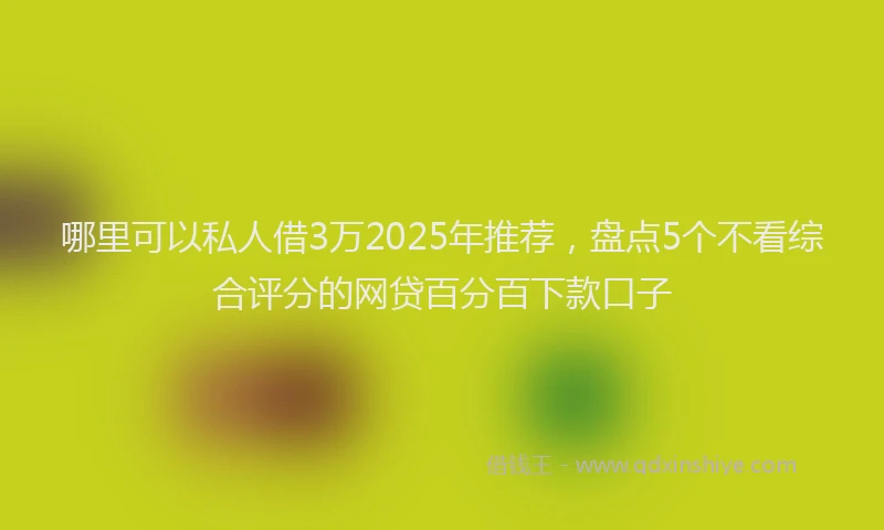 哪里可以私人借3万2025年推荐，盘点5个不看综合评分的网贷百分百下款口子