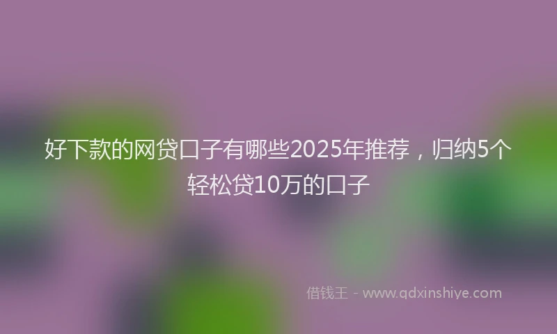 好下款的网贷口子有哪些2025年推荐，归纳5个轻松贷10万的口子