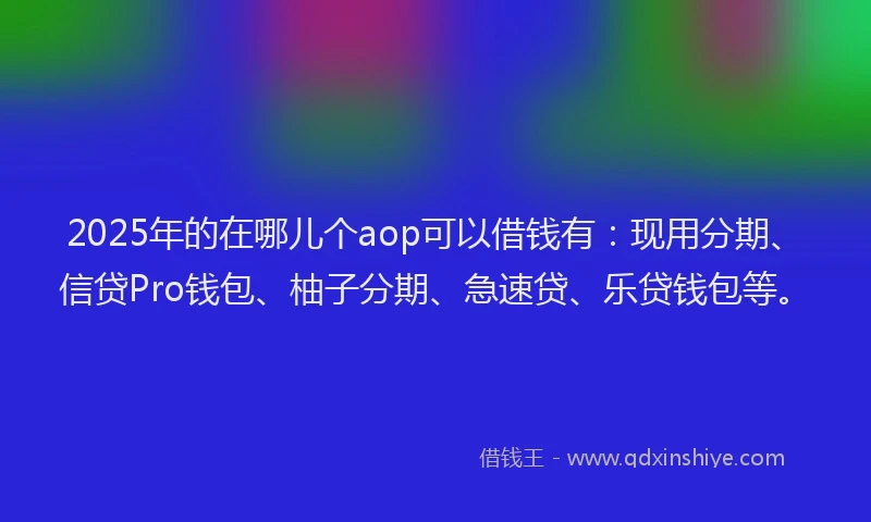 2025年的在哪儿个aop可以借钱有：现用分期、信贷Pro钱包、柚子分期、急速贷、乐贷钱包等。