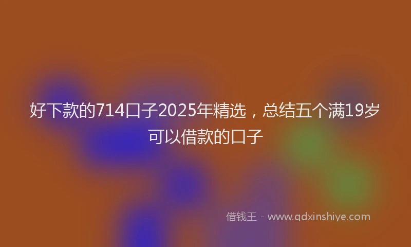 好下款的714口子2025年精选，总结五个满19岁可以借款的口子