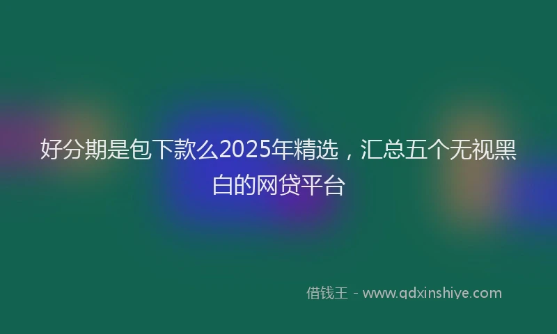 好分期是包下款么2025年精选，汇总五个无视黑白的网贷平台