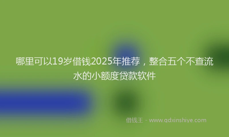 哪里可以19岁借钱2025年推荐，整合五个不查流水的小额度贷款软件