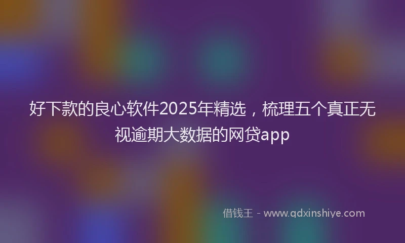 好下款的良心软件2025年精选，梳理五个真正无视逾期大数据的网贷app