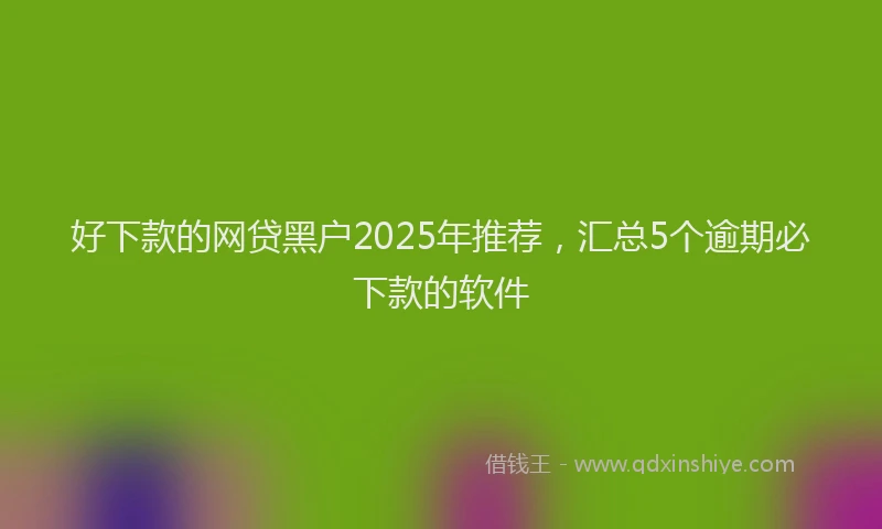 好下款的网贷黑户2025年推荐，汇总5个逾期必下款的软件