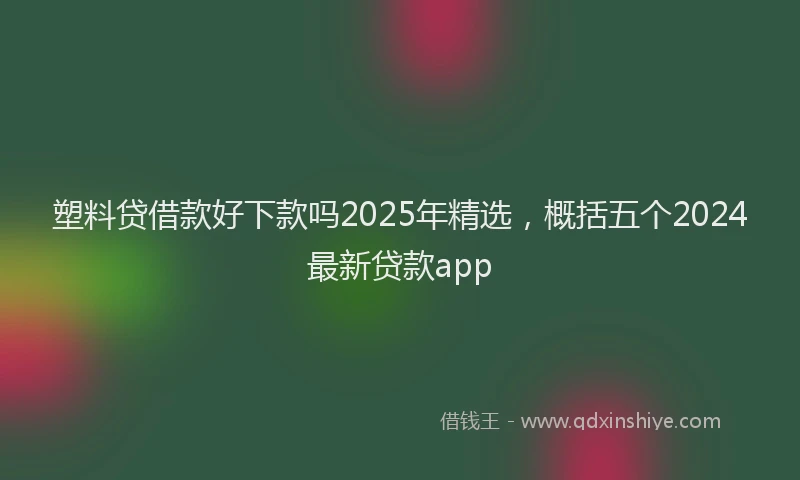 塑料贷借款好下款吗2025年精选，概括五个2024最新贷款app
