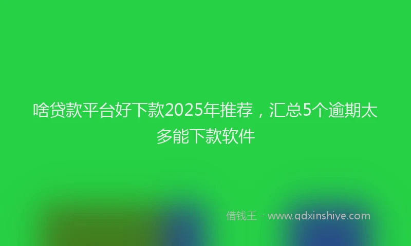 啥贷款平台好下款2025年推荐，汇总5个逾期太多能下款软件