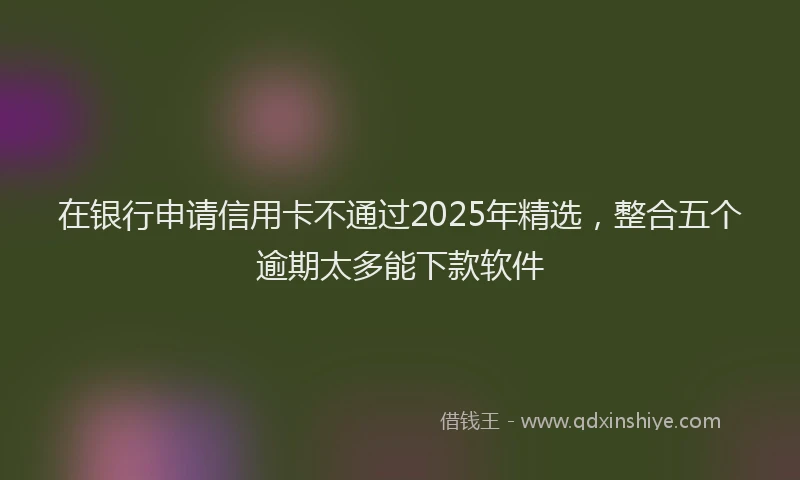 在银行申请信用卡不通过2025年精选，整合五个逾期太多能下款软件