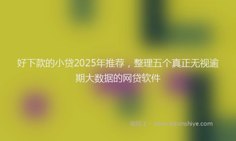好下款的小贷2025年推荐，整理五个真正无视逾期大数据的网贷软件
