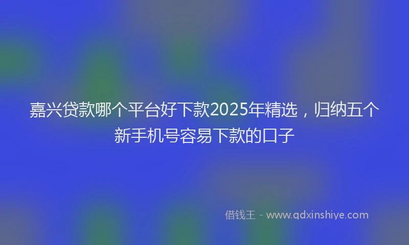 嘉兴贷款哪个平台好下款2025年精选，归纳五个新手机号容易下款的口子