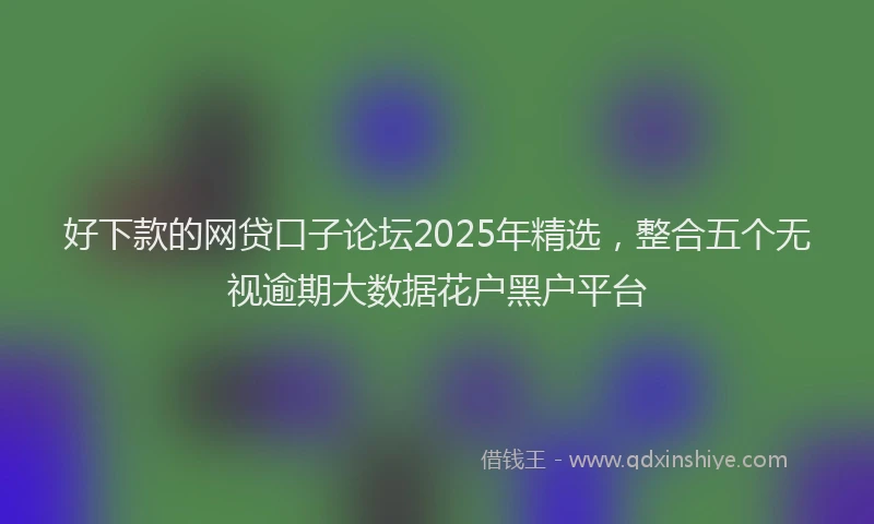 好下款的网贷口子论坛2025年精选，整合五个无视逾期大数据花户黑户平台