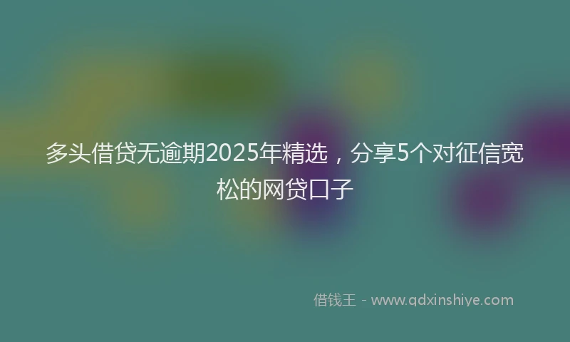 多头借贷无逾期2025年精选，分享5个对征信宽松的网贷口子