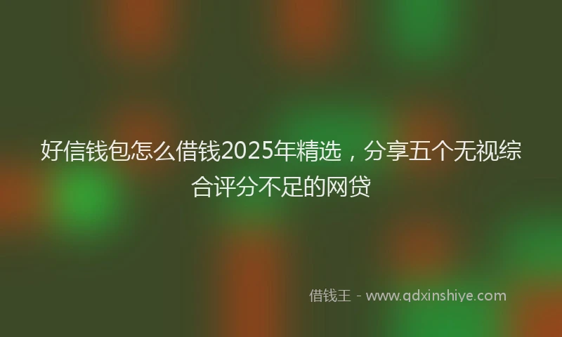 好信钱包怎么借钱2025年精选，分享五个无视综合评分不足的网贷