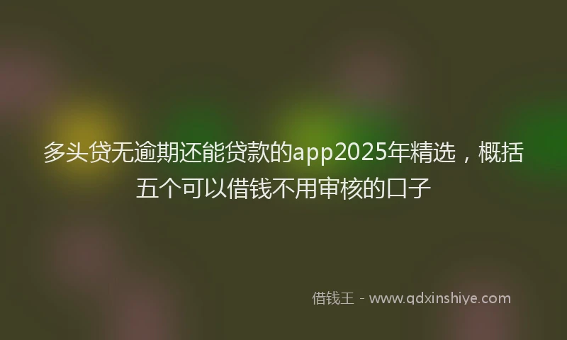 多头贷无逾期还能贷款的app2025年精选，概括五个可以借钱不用审核的口子