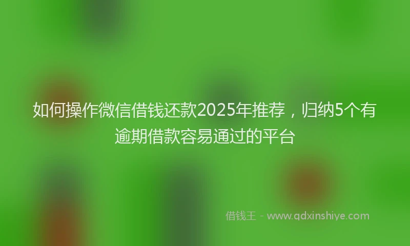 如何操作微信借钱还款2025年推荐，归纳5个有逾期借款容易通过的平台