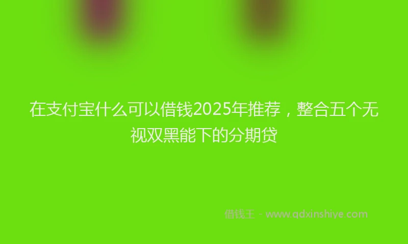在支付宝什么可以借钱2025年推荐，整合五个无视双黑能下的分期贷