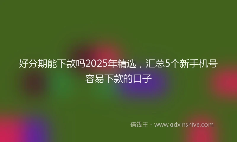 好分期能下款吗2025年精选，汇总5个新手机号容易下款的口子