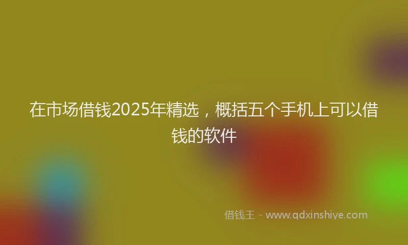 在市场借钱2025年精选，概括五个手机上可以借钱的软件