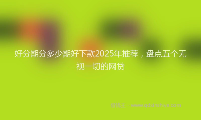好分期分多少期好下款2025年推荐，盘点五个无视一切的网贷