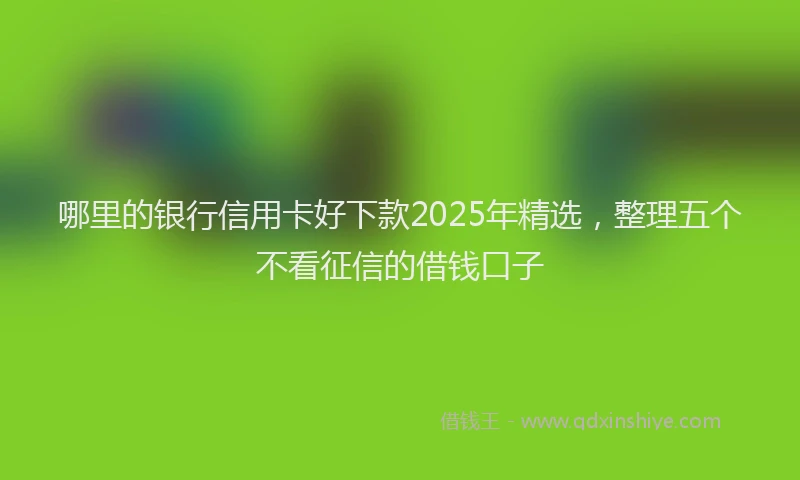 哪里的银行信用卡好下款2025年精选，整理五个不看征信的借钱口子
