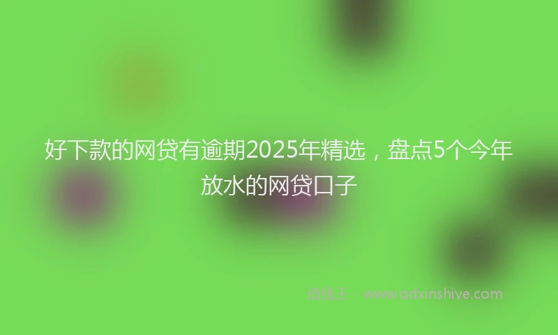 好下款的网贷有逾期2025年精选，盘点5个今年放水的网贷口子