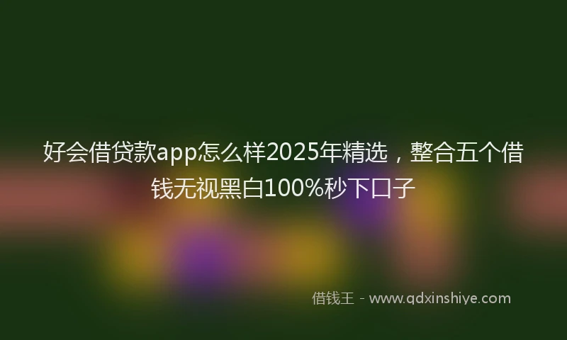 好会借贷款app怎么样2025年精选，整合五个借钱无视黑白100%秒下口子