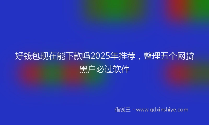 好钱包现在能下款吗2025年推荐，整理五个网贷黑户必过软件