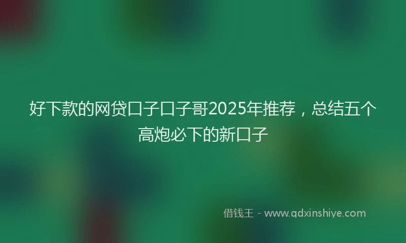 好下款的网贷口子口子哥2025年推荐，总结五个高炮必下的新口子
