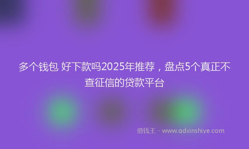 多个钱包 好下款吗2025年推荐，盘点5个真正不查征信的贷款平台