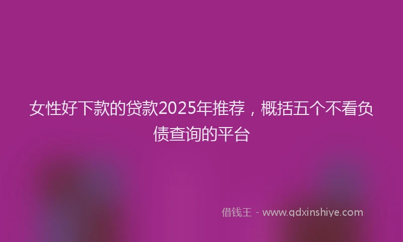 女性好下款的贷款2025年推荐，概括五个不看负债查询的平台