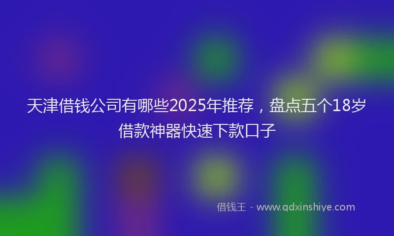天津借钱公司有哪些2025年推荐，盘点五个18岁借款神器快速下款口子