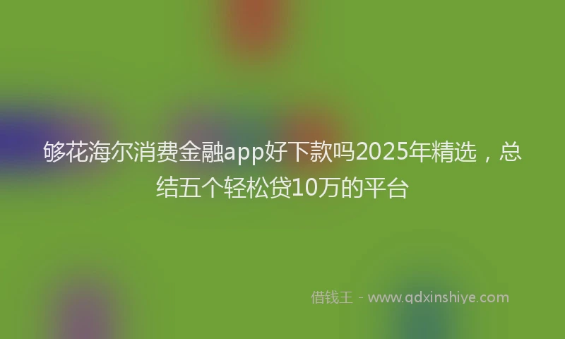 够花海尔消费金融app好下款吗2025年精选，总结五个轻松贷10万的平台