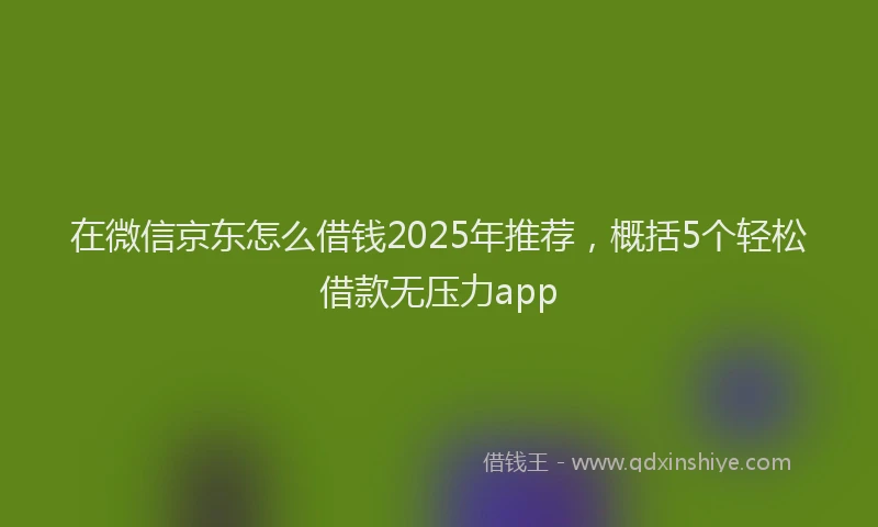 在微信京东怎么借钱2025年推荐，概括5个轻松借款无压力app