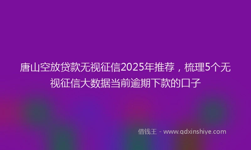 唐山空放贷款无视征信2025年推荐，梳理5个无视征信大数据当前逾期下款的口子