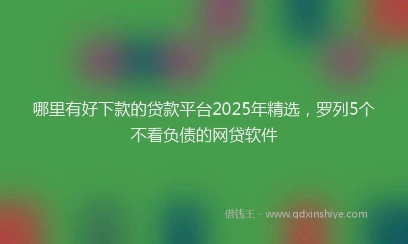 哪里有好下款的贷款平台2025年精选，罗列5个不看负债的网贷软件