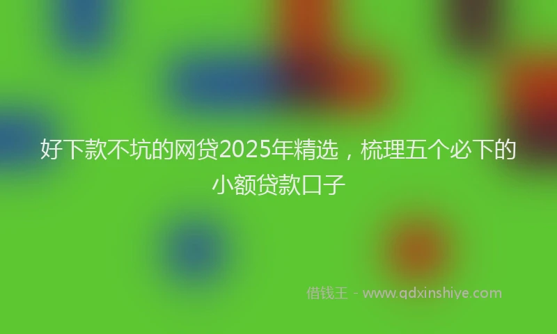 好下款不坑的网贷2025年精选，梳理五个必下的小额贷款口子