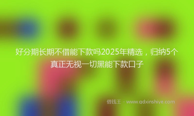 好分期长期不借能下款吗2025年精选，归纳5个真正无视一切黑能下款口子