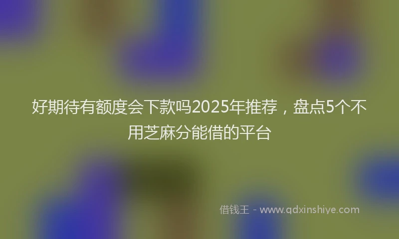 好期待有额度会下款吗2025年推荐，盘点5个不用芝麻分能借的平台