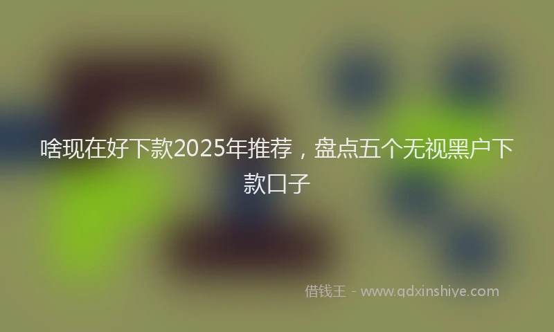 啥现在好下款2025年推荐，盘点五个无视黑户下款口子