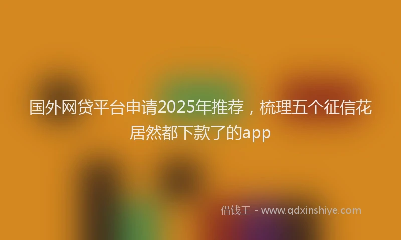国外网贷平台申请2025年推荐，梳理五个征信花居然都下款了的app