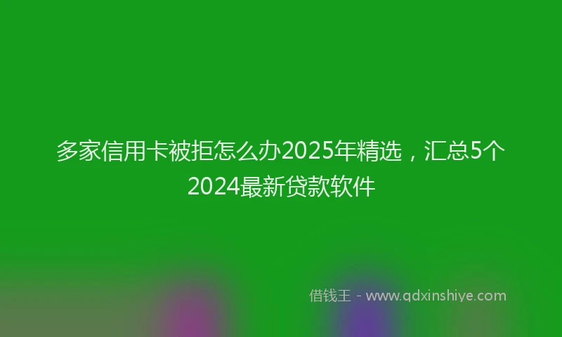 多家信用卡被拒怎么办2025年精选，汇总5个2024最新贷款软件