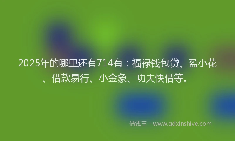 2025年的哪里还有714有：福禄钱包贷、盈小花、借款易行、小金象、功夫快借等。