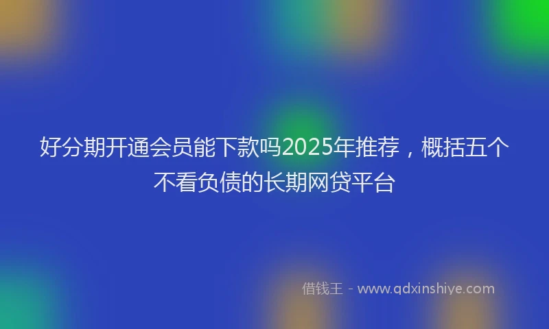 好分期开通会员能下款吗2025年推荐，概括五个不看负债的长期网贷平台