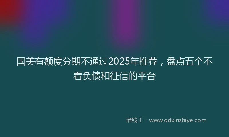 国美有额度分期不通过2025年推荐，盘点五个不看负债和征信的平台