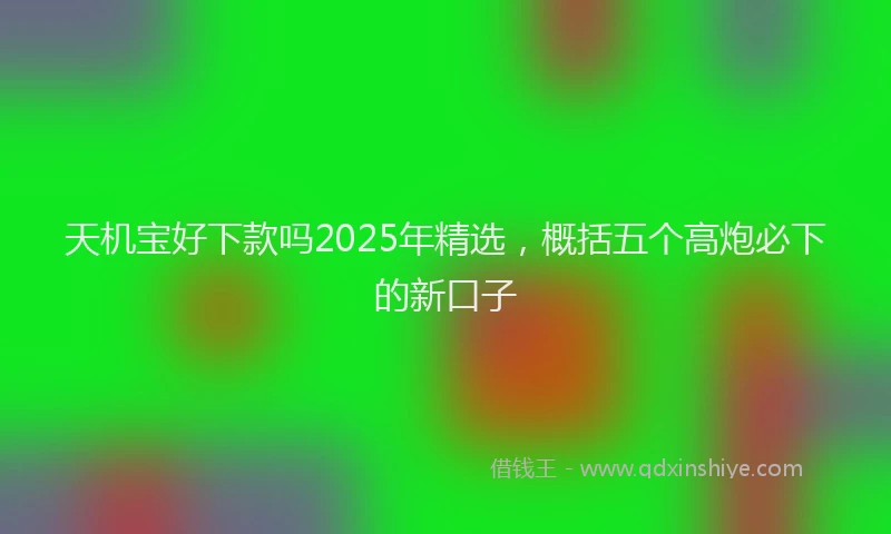 天机宝好下款吗2025年精选，概括五个高炮必下的新口子