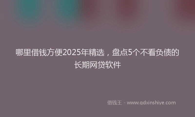 哪里借钱方便2025年精选，盘点5个不看负债的长期网贷软件
