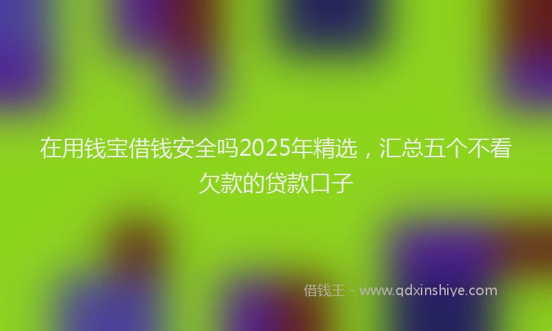 在用钱宝借钱安全吗2025年精选，汇总五个不看欠款的贷款口子