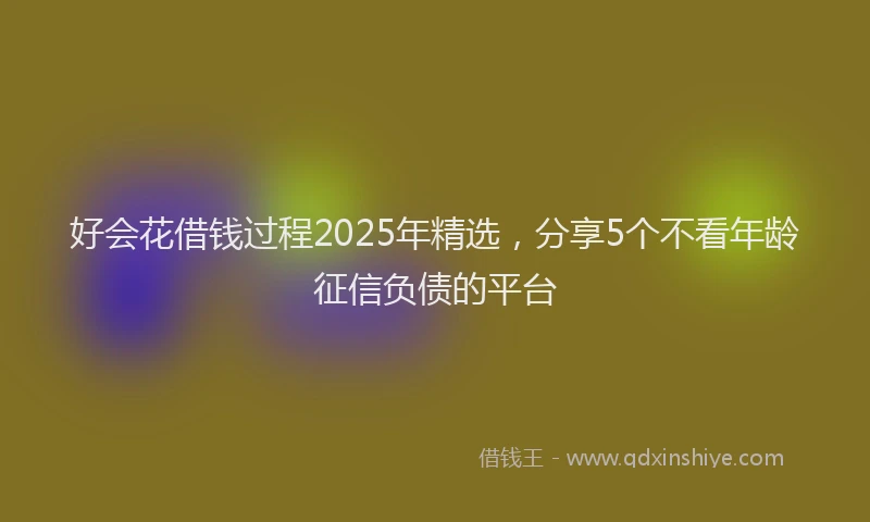 好会花借钱过程2025年精选，分享5个不看年龄征信负债的平台