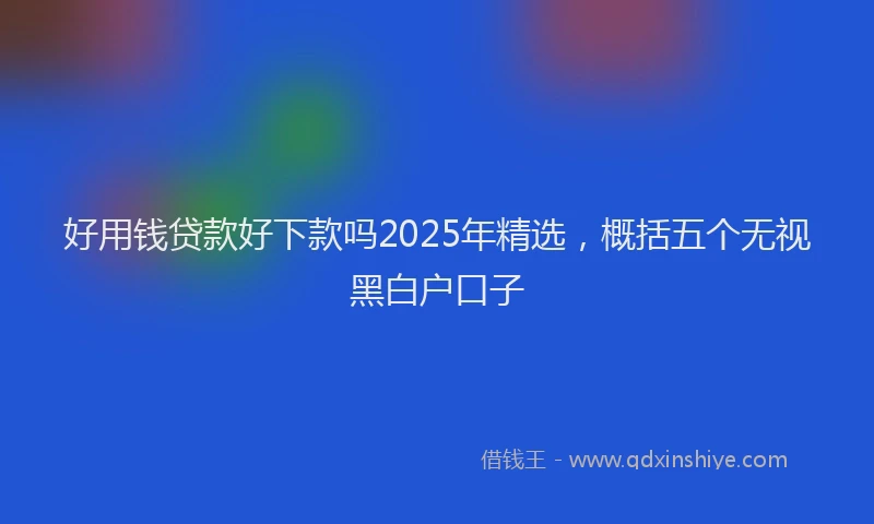 好用钱贷款好下款吗2025年精选，概括五个无视黑白户口子