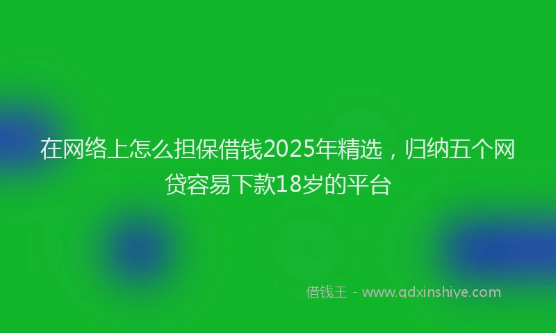 在网络上怎么担保借钱2025年精选，归纳五个网贷容易下款18岁的平台